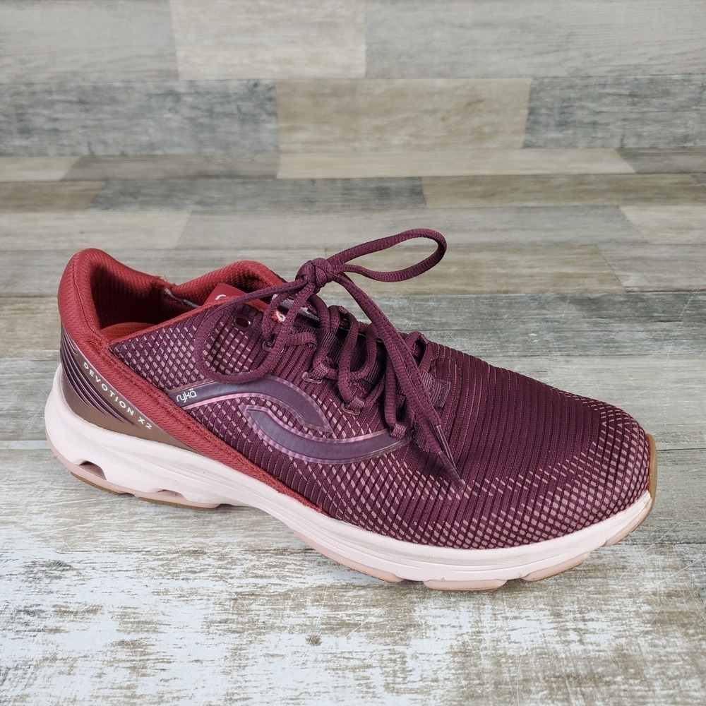Ryka Devotion X2 Womens Shoes Sz 12 W Running Windsor Dark Red Lace Up Sneakers